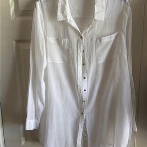 Cato White Casual Button Down Shirt